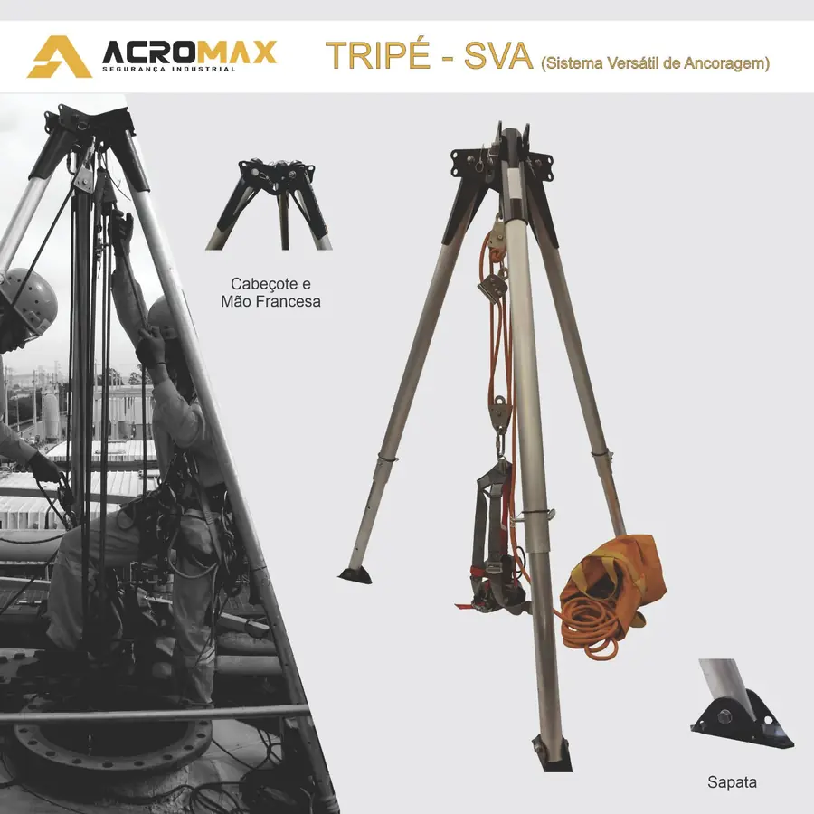 Tripé SVA — Sistema Versátil de Ancoragem